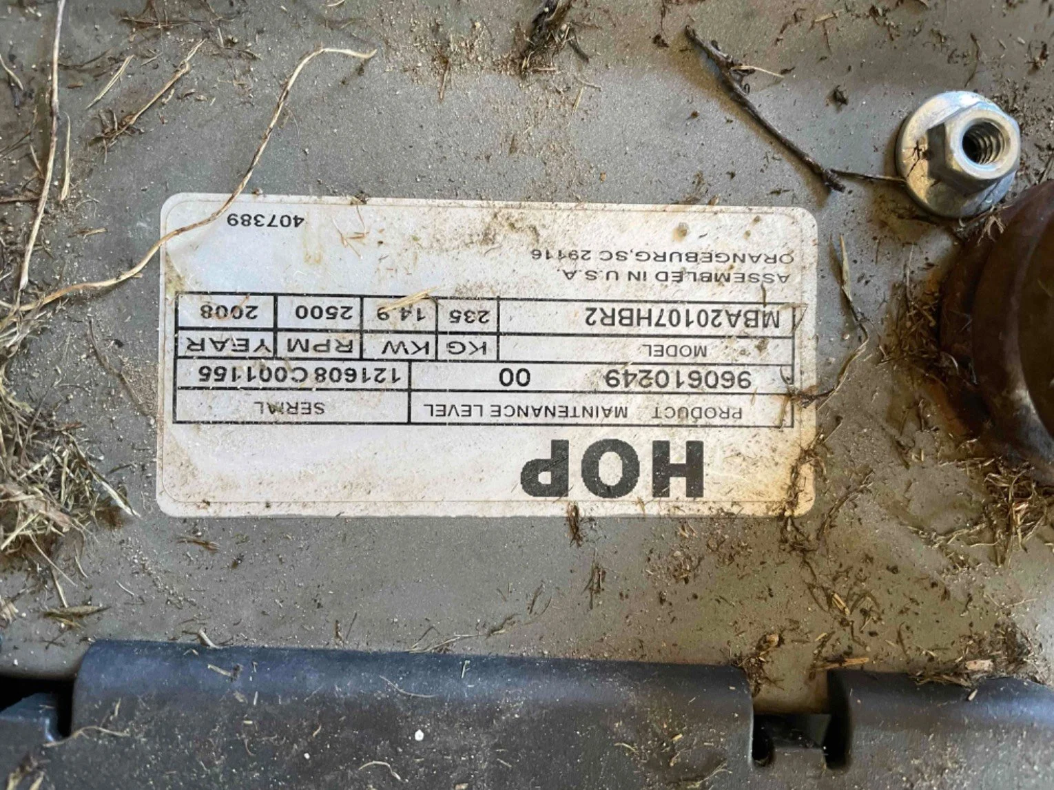 Tondeuse autoportée Divers MOP RB11592RB
