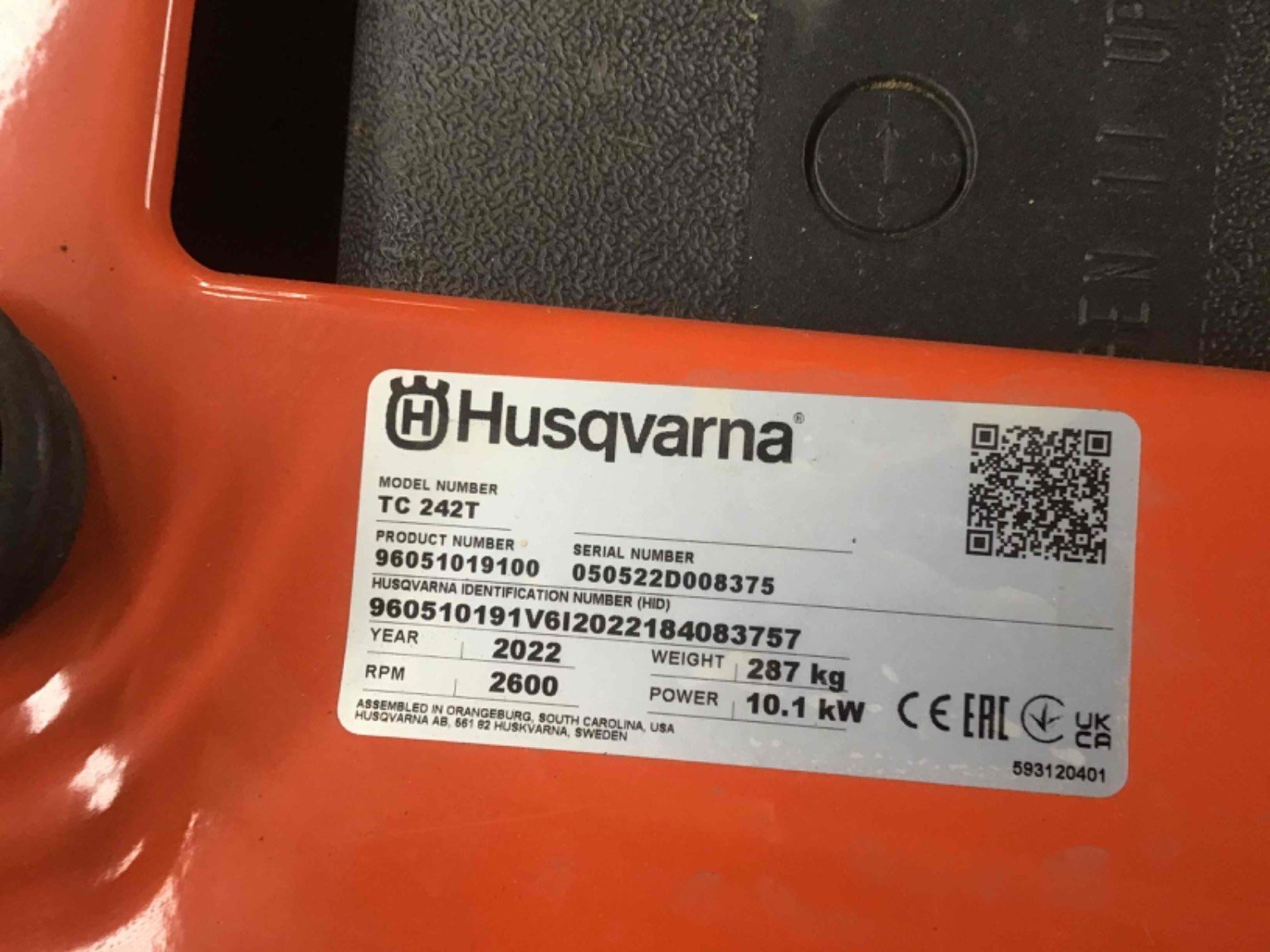 Tondeuse autoportée Husqvarna TC242T