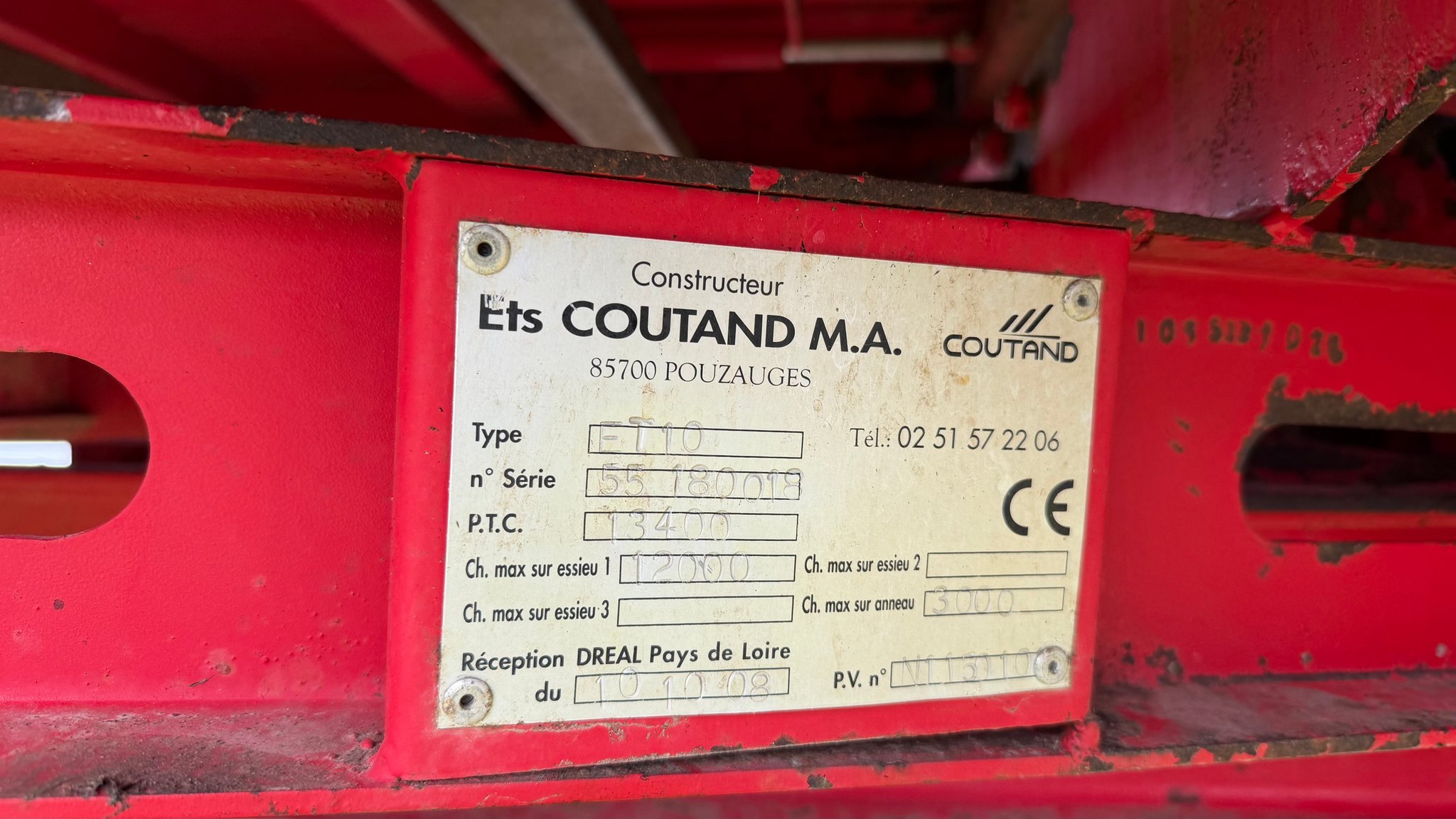 Épandeur à fumier Coutand T555
