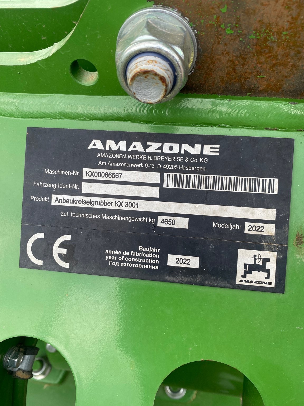 Herse rotative Amazone CULTIMIX KX 3001