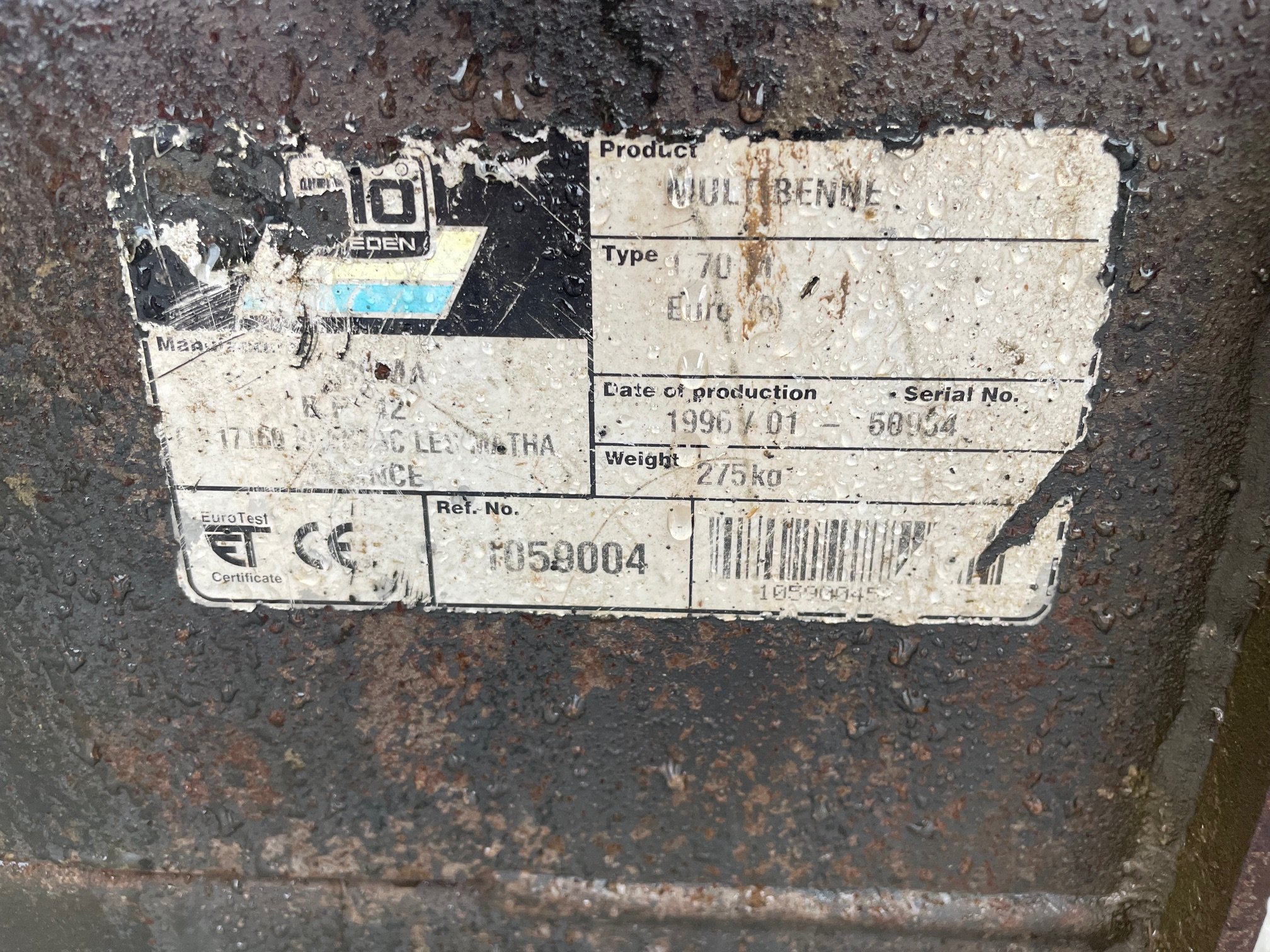 Godet multi-services Quicke 1m70