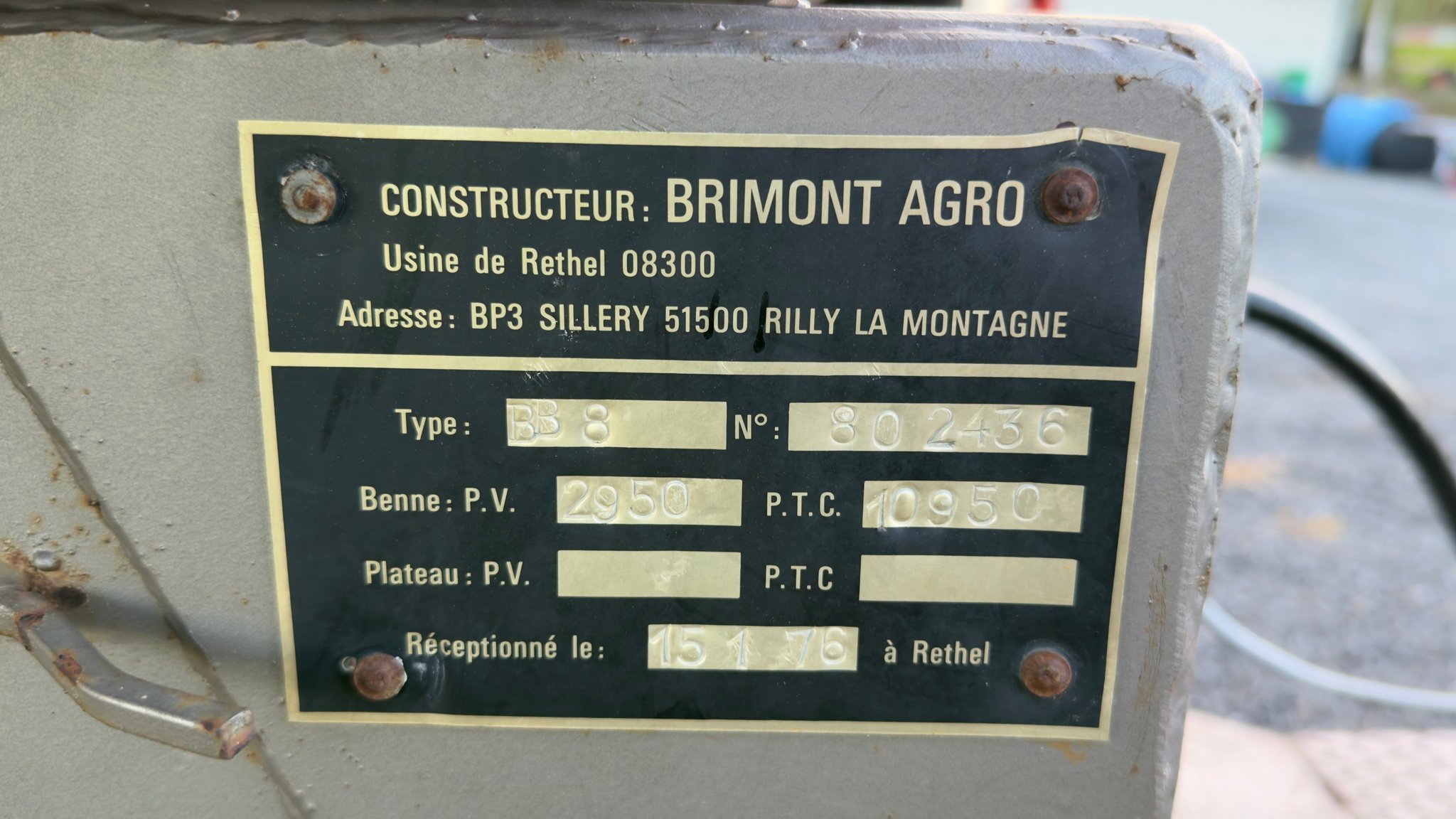 Benne agricole Brimont BB8